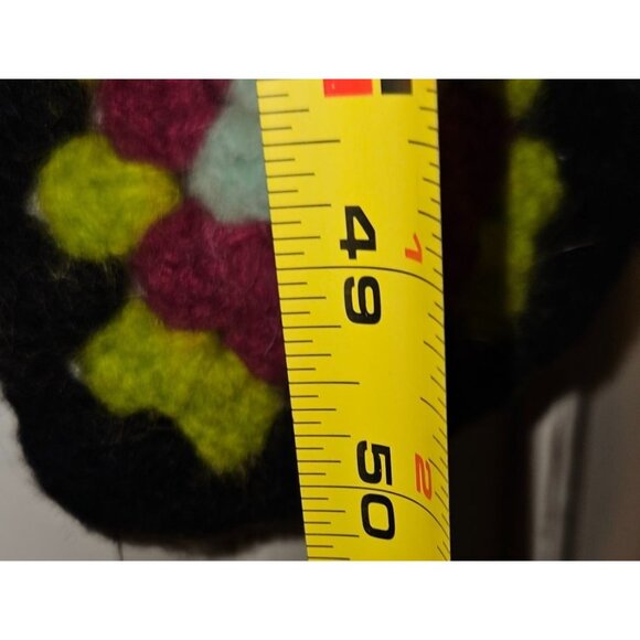 2 Vintage Granny Afgan Crochet Square Blanket Throw Multicolor 50"x32" Handmade - Picture 3 of 13